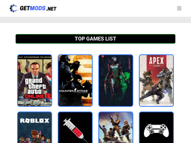 'getmods.net' screenshot