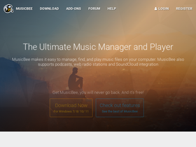 'getmusicbee.com' screenshot