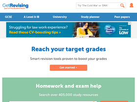 'getrevising.co.uk' screenshot