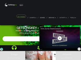 'getsongkey.com' screenshot