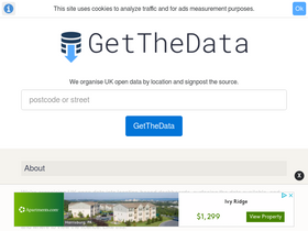 'getthedata.com' screenshot