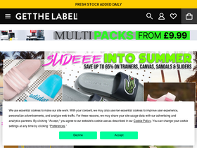 'getthelabel.com' screenshot
