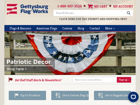 'gettysburgflag.com' screenshot