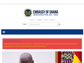 'ghanaembassydc.org' screenshot