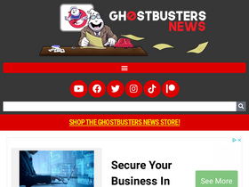 'ghostbustersnews.com' screenshot