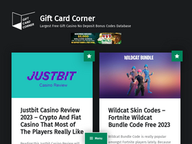'giftcardcorner.net' screenshot
