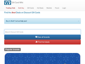 'giftcardwiki.com' screenshot