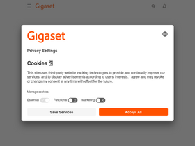 'gigaset.com' screenshot