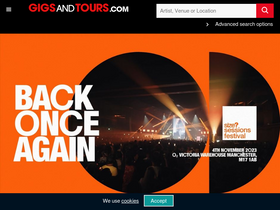 'gigsandtours.com' screenshot