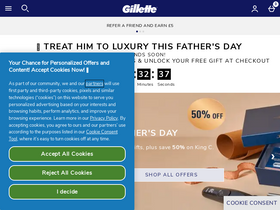 'gillette.co.uk' screenshot
