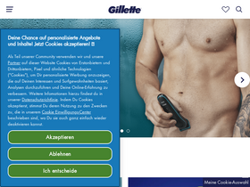 'gillette.de' screenshot