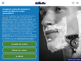 'gillette.fr' screenshot