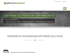 'gillmeister-software.com' screenshot
