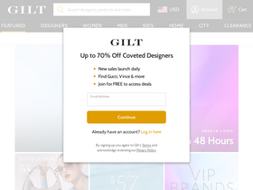 'gilt.com' screenshot