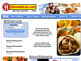 'gimmegrub.com' screenshot