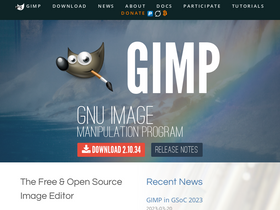 'gimp.org' screenshot