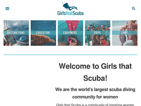 'girlsthatscuba.com' screenshot