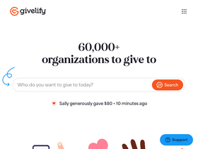 'givelify.com' screenshot