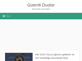 'gizemlidualar.com' screenshot