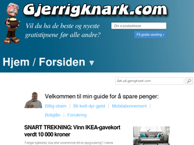 'gjerrigknark.com' screenshot