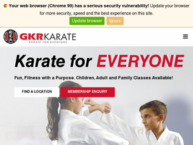 'gkrkarate.com' screenshot