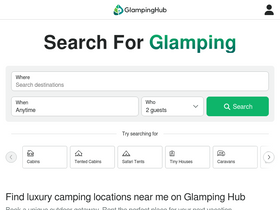 'glampinghub.com' screenshot