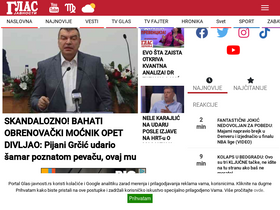 'glas-javnosti.rs' screenshot