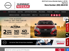 'glendalenissan.com' screenshot