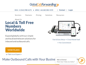 'globalcallforwarding.com' screenshot
