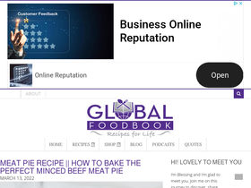 'globalfoodbook.com' screenshot