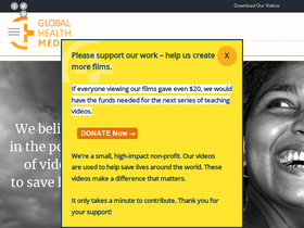 'globalhealthmedia.org' screenshot