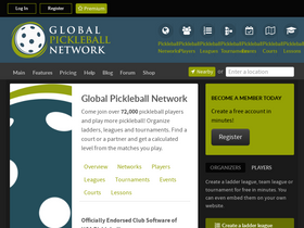 'globalpickleball.network' screenshot