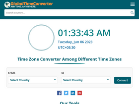 'globaltimeconverter.com' screenshot