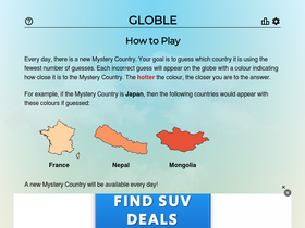 'globle-game.com' screenshot