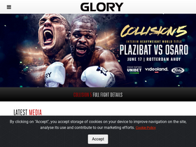 'glorykickboxing.com' screenshot