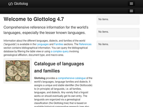 'glottolog.org' screenshot