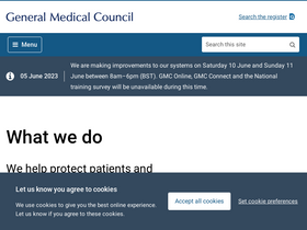 'gmc-uk.org' screenshot