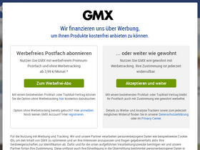 'gmx.net' screenshot