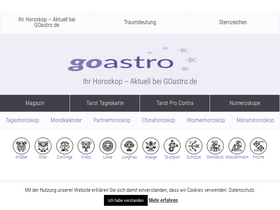 'goastro.de' screenshot
