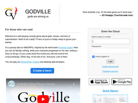 'godvillegame.com' screenshot