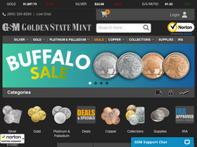 'goldenstatemint.com' screenshot