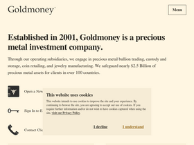 'goldmoney.com' screenshot