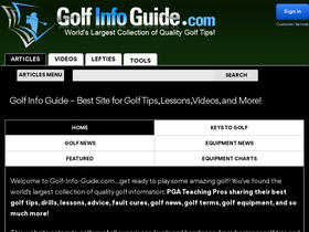 'golf-info-guide.com' screenshot