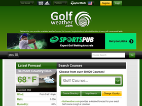 'golfweather.com' screenshot
