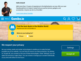 'gomibo.ie' screenshot