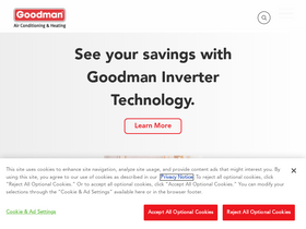 'goodmanmfg.com' screenshot
