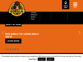 'gorillaglue.com' screenshot