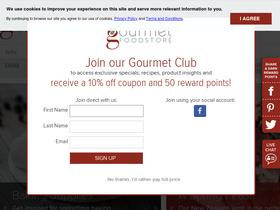 'gourmetfoodstore.com' screenshot