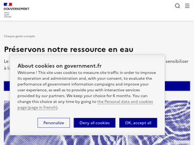 'gouvernement.fr' screenshot