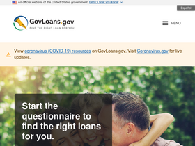 'govloans.gov' screenshot